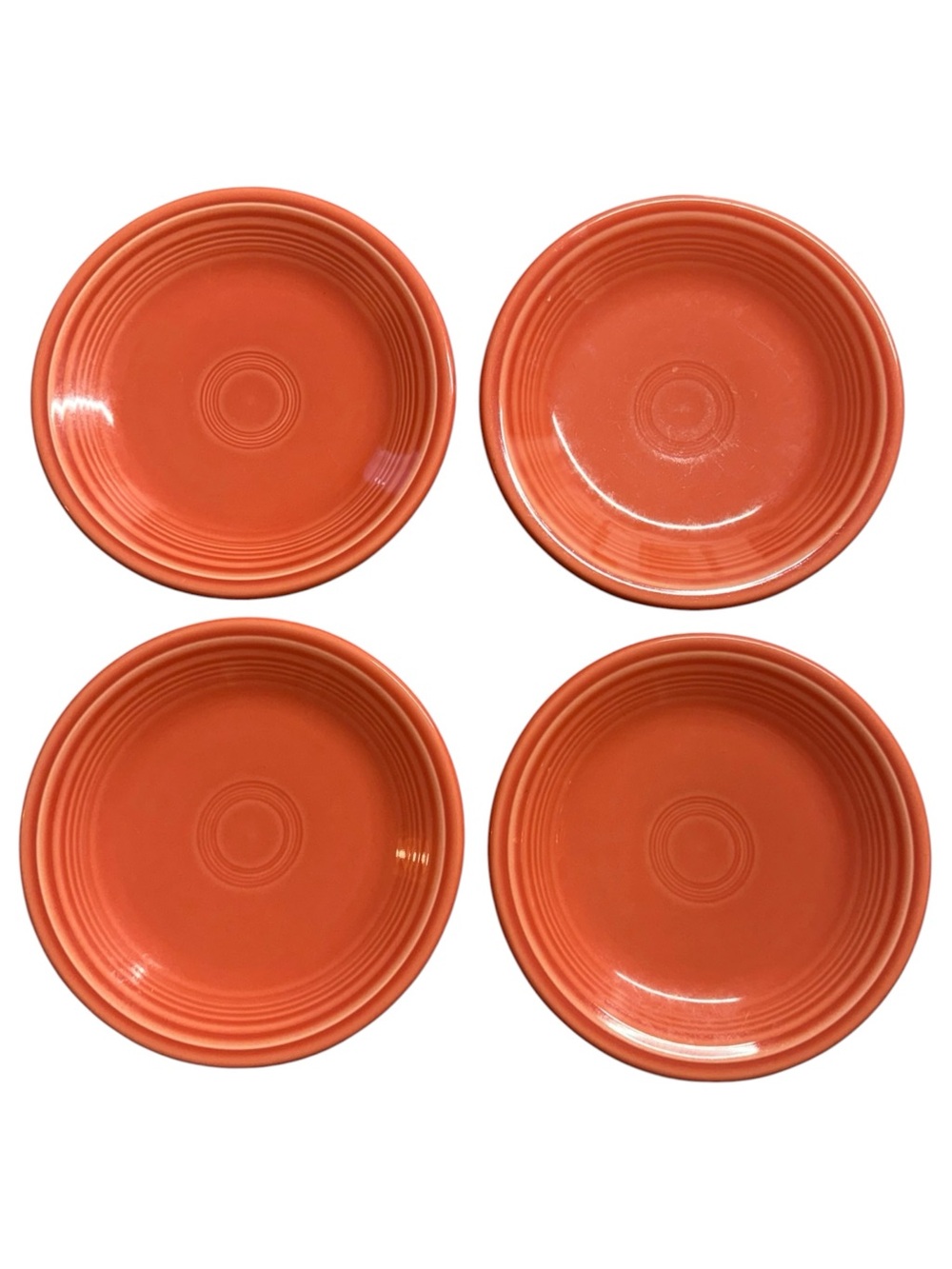 Fiesta Orange Salad Plates - Set of 4